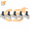 DPDT Double Pole Double Throw 2 Position 6 Long Pin Slide Switch with 2 Fix 14mm Stand Long Black Handle pack of 5pcs